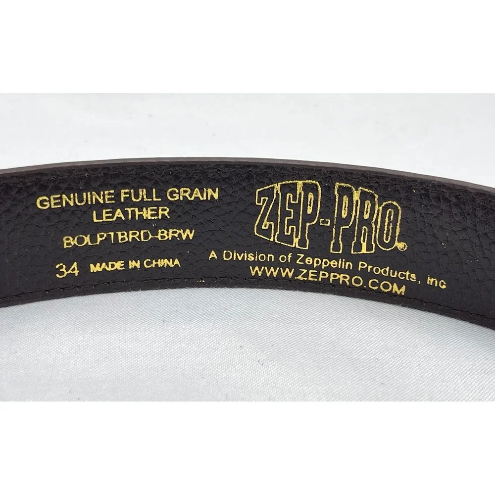 Zep-Pro Ohio State Buckeyes Mens 34 Brown Leather Western Concho Braided Belt